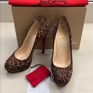 CHRISTIAN LOUBOUTIN BIANCA PONY LEOPARD PUMP